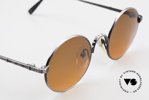 Jean Paul Gaultier 55-9671 Runde 90er JPG Sonnenbrille, der Rahmen kann ggf. auch optisch verglast werden, Passend für Herren und Damen