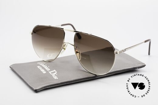 Christian Dior 2248 XL 80er Herren Sonnenbrille, Sonnengläser in braun-Verlauf (100% UV Protection), Passend für Herren