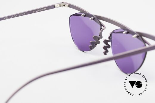 Theo Belgium Tita III 4 XL Crazy Vintage Sonnenbrille, LILA Sonnengläser (100% UV) sind ggf. auswechselbar, Passend für Herren und Damen