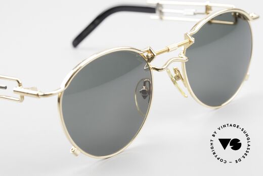 Jean Paul Gaultier 56-0174 Steampunk Sonnenbrille 2Pac, KEINE Retrobrille; ein kostbares altes ORIGINAL von 1991, Passend für Herren und Damen