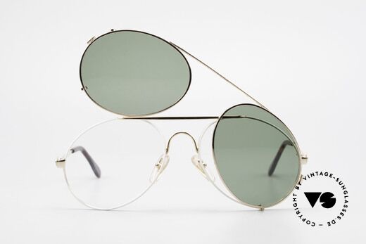 Bugatti 65987 80er Vintage Brille Mit Clip On, ungetragen (wie alle unsere Bugatti Fassungen), Passend für Herren