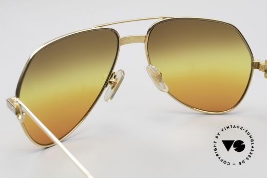 Cartier Vendome Santos - M Unikat Sammler Sonnenbrille, ungetragene Rarität, 22kt vergoldet + orig. Verpackung, Passend für Herren und Damen