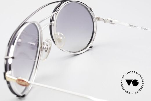 Bugatti 65984 80er Brille Mit Sonnen-Clip, KEINE Retrobrille; sondern ein altes 1980er Original, Passend für Herren