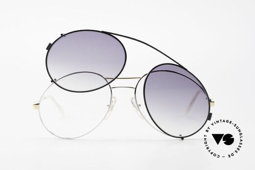 Bugatti 65984 80er Brille Mit Sonnen-Clip, Größe: medium, Passend für Herren