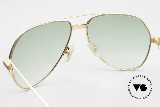 Cartier Vendome Laque - S Alte 80er Luxus Sonnenbrille, neue Sonnengläser in grün-Verlauf (100% UV Protection), Passend für Herren und Damen