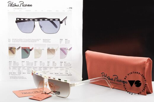 Paloma Picasso 3706 Farben Sämtlicher Edelsteine, ungetragen (wie alle unsere vintage Sonnenbrillen), Passend für Damen