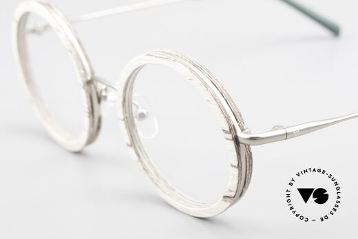 Kerbholz Rudolph Runde Holzbrille Weisse Birke, ungetragenes Exemplar; kann beliebig verglast werden, Passend für Herren und Damen