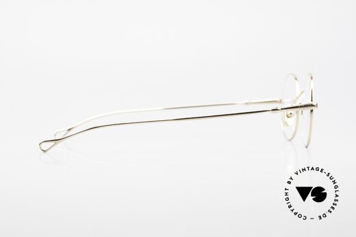 Lunor V 110 Lunor Brille Rund Vergoldet, natürlich ungetragen und kostspielig gold-plattiert, Passend für Herren und Damen