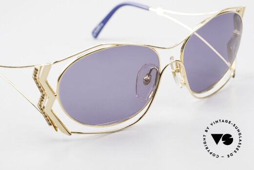 Paloma Picasso 3707 90er Sonnenbrille Vergoldet, KEINE retro Sonnenbrille; ein vintage 90er Original, Passend für Damen