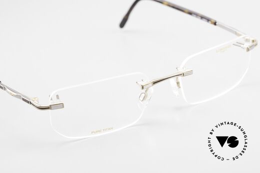 Longines 4238 90er Randlosbrille Pure Titan, die orig. DEMOgläser können beliebig getauscht werden, Passend für Herren