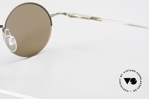 Longines 4363 Ovale Sonnenbrille 90er Rund, Größe: medium, Passend für Herren und Damen