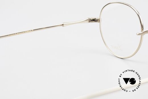 Lunor II 22 Vintage Brille Vergoldet Panto, die Qualitätsfassung ist beliebig verglasbar, Gr. 45/26, Passend für Herren und Damen