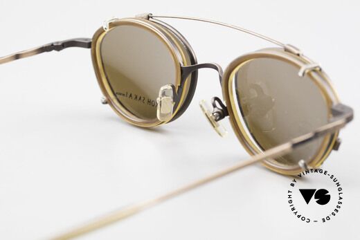 Koh Sakai KS9832 Vintage Brille Mit SonnenClip, ungetragen (wie alle unsere alten LA + Sabae Brillen), Passend für Herren und Damen