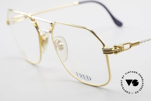 Fred Cap Horn - M Rare 80er Vintage Brille Luxus, Bügel und Brücke sind gedreht wie ein Segeltau; Unikat, Passend für Herren Fred Cap Horn - M Rare 80er Vintage Brille Luxus, Bügel und Brücke sind gedreht wie ein Segeltau; Unikat, Passend für Herren