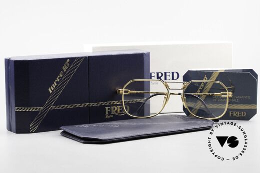 Fred Cap Horn - M Rare 80er Vintage Brille Luxus, ungetragen mit original Fred Etui und orig. Verpackung, Passend für Herren