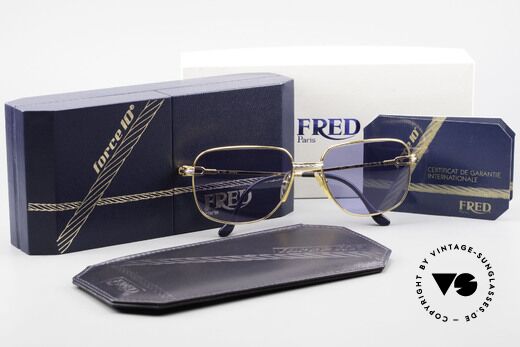 Fred Zephir - L Luxus Segler Sonnenbrille 80er, KEIN RETRO; sondern ein kostbares Original; Gr. 58-17, Passend für Herren