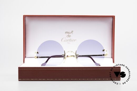 Cartier Madison Runde Luxus Sonnenbrille 90er, Größe: small, Passend für Herren und Damen