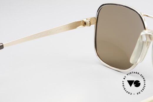Metzler 7680 Kleine 80er Brille Vergoldet, Metall-Fassung kann auch optisch verglast werden, Passend für Herren