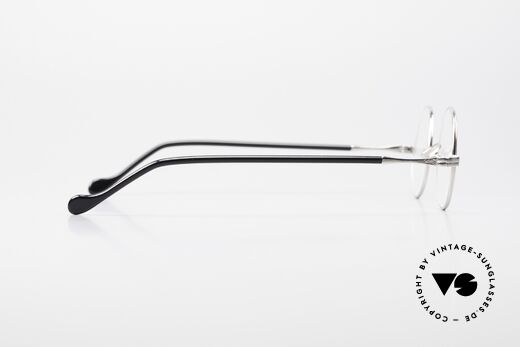 Lunor II A 12 Runde Vintage Brille Platin, Größe: extra small, Passend für Herren und Damen