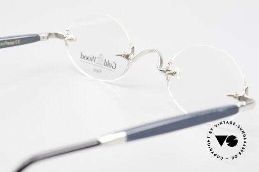 Gold & Wood 338 Luxus Randlosbrille Oval 90er, Größe: small, Passend für Herren und Damen Gold & Wood 338 Luxus Randlosbrille Oval 90er, Größe: small, Passend für Herren und Damen