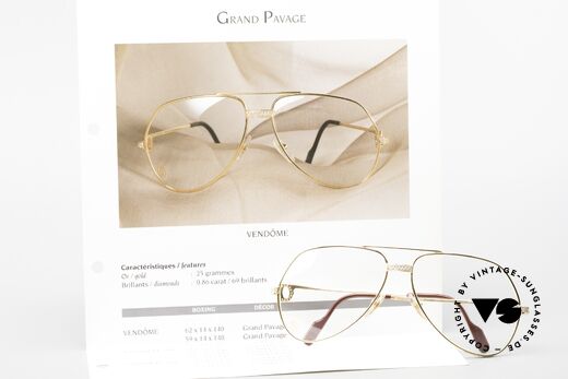 Cartier Grand Pavage Diamanten Brille 18kt Echtgold, Größe: large, Passend für Herren