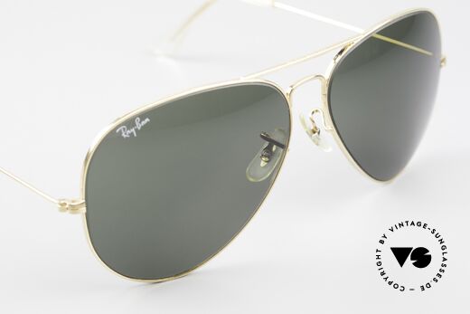 Ray Ban Large Metal II 80er Pilotenbrille Aviator, ungetragen (wie alle unsere vintage 80er Brillen), Passend für Herren
