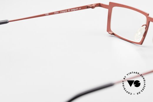 Theo Belgium Maigret Eckige Titanium Brille Unisex, die Demogläser sollten durch optische ersetzt werden, Passend für Herren und Damen