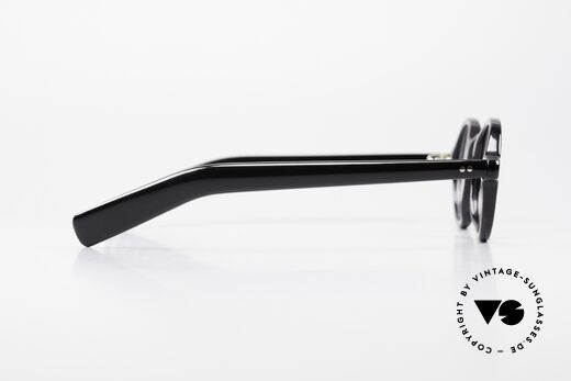 Lunor A52 Ovale Brille Schwarzes Acetat, Rahmen kann beliebig verglast werden (optisch/Sonne), Passend für Herren und Damen