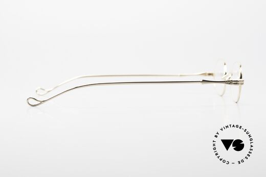 Lunor II 08 Kleine Ovale Brille Vergoldet, Rahmenhöhe 27mm = für große Sehstärken geeignet, Passend für Herren und Damen