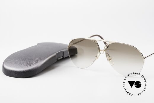 Porsche 5627 Nylor Aviator Sonnenbrille, Sonnengläser in braun-Verlauf mit 100% UV Schutz, Passend für Herren und Damen