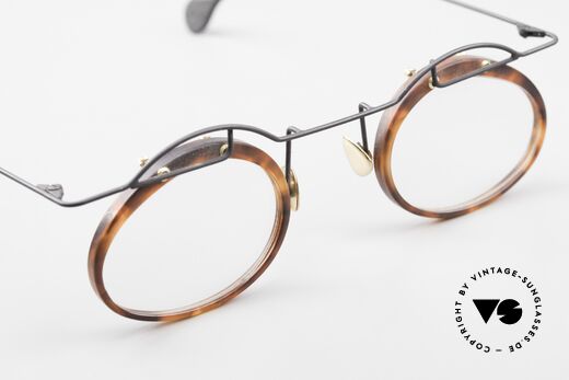 Paul Chiol 06 Kunstvolle Designerbrille 90er, die Vollrandfassung ist natürlich beliebig verglasbar, Passend für Herren und Damen