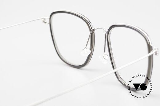Lindberg Simon Air Titan Rim Titan Brille mit Azetat Inlay, Fassung kann beliebig (optisch / Sonne) verglast werden, Passend für Herren