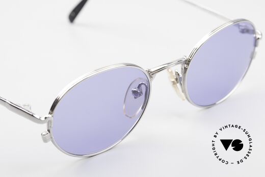 Jean Paul Gaultier 55-3181 Ovale 90er Brille Pure Titanium, Titan-Fassung (Gr. 49/20) ist auch optisch verglasbar, Passend für Herren und Damen