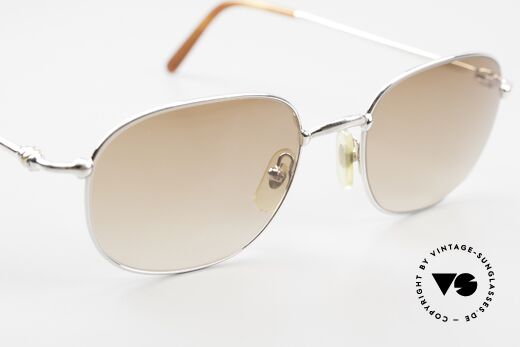 Cartier Vega 90er Luxus Platin Sonnenbrille, KEINE RETRO Cartier Brille; ein Original von 1999!, Passend für Herren