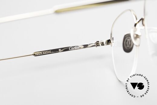 Cartier Titanium CT0164O Luxus Pantobrille Halb Randlos, Größe: medium, Passend für Herren und Damen