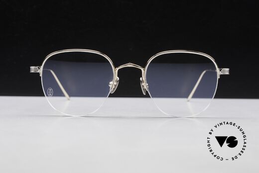 Cartier Titanium CT0164O Luxus Pantobrille Halb Randlos, Größe: medium, Passend für Herren und Damen