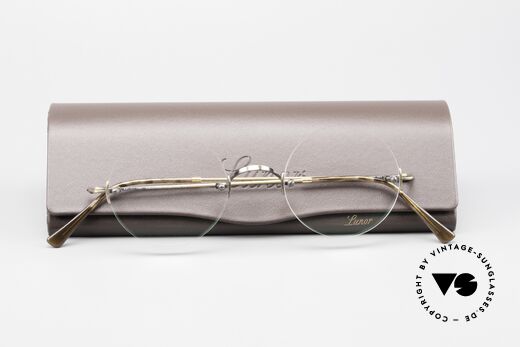 Lunor Classic Round AG Steve Jobs Brille Antik Gold, Größe: small, Passend für Herren und Damen