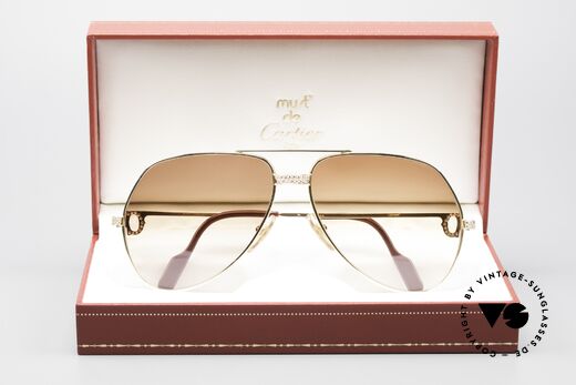 Cartier Grand Pavage Juwelen Sonnenbrille 18kt Gold, Größe: large, Passend für Herren