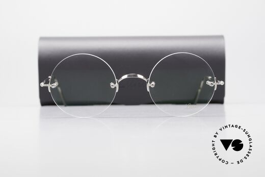 Lunor Classic Round PP Die Randlose Steve Jobs Brille, Größe: small, Passend für Herren und Damen