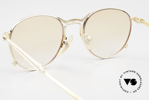Jean Paul Gaultier 55-2177 Vergoldete Sonnenbrille 90er, KEINE RETRObrille; kostbares 90er ORIGINAL; Gr. 49/19, Passend für Herren und Damen