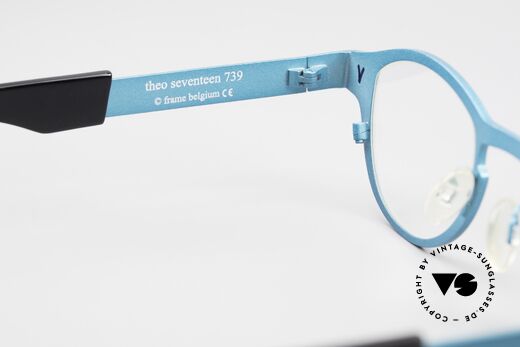 Theo Belgium Seventeen Titaniumbrille Damen & Herren, die Vollrandfassung kann beliebig verglast werden, Passend für Herren und Damen