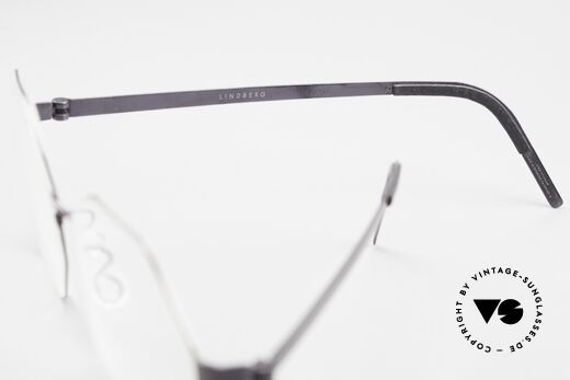 Lindberg 9609 Strip Titanium Achteckige Titanium Brille, die Fassung kann natürlich beliebig verglast werden, Passend für Herren und Damen