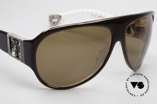 Chrome Hearts Erected Rockstar Aviator Sonnenbrille, Größe: small, Passend für Herren und Damen