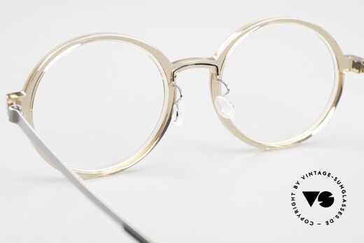 Lindberg 1174 Acetanium Runde Designer Brille, ungetragenes Designerstück mit original Lindberg Etui, Passend für Herren und Damen