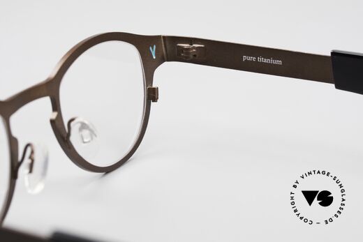 Theo Belgium Seventeen Damen & Herren Titanbrille, die Vollrandfassung kann beliebig verglast werden, Passend für Herren und Damen