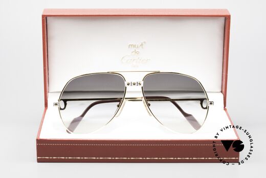 Cartier Vendome Santos - M Gläser Grau-Gelb Verlaufend, KEINE Retrobrille, sondern ein altes vintage ORIGINAL, Passend für Herren und Damen Cartier Vendome Santos - M Gläser Grau-Gelb Verlaufend, KEINE Retrobrille, sondern ein altes vintage ORIGINAL, Passend für Herren und Damen
