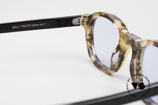Lesca Brut Panto 8mm Sonnenbrille Upcycling Acetate, limitiert, da vintage Acetat nur noch wenig vorhanden, Passend für Herren und Damen
