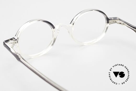 Lunor Mod 42 Echte 90er Brille Kristall Azetat, Fassung kann beliebig verglast werden (optisch/Sonne), Passend für Herren und Damen