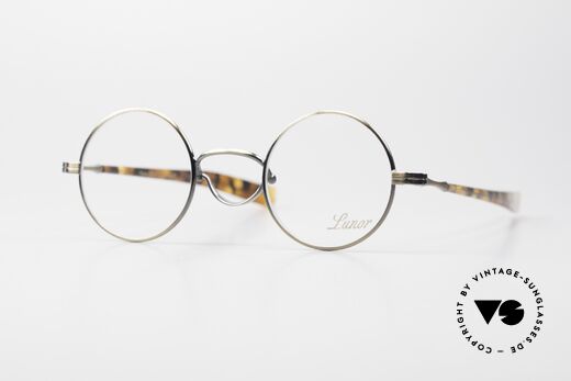 Lunor Swing A 31 Round Vintage Brille In Antik Gold AG, Größe: extra small, Passend für Herren und Damen