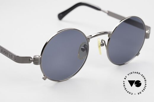 Jean Paul Gaultier 56-0102 Runde Vintage Brille Steampunk, KEINE Retrosonnenbrille; ein altes Original von 1996, Passend für Herren